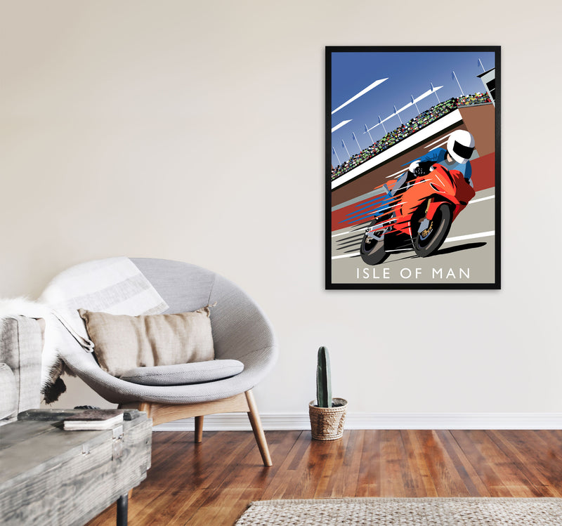 Isle Of Man by Richard O'Neill A1 White Frame