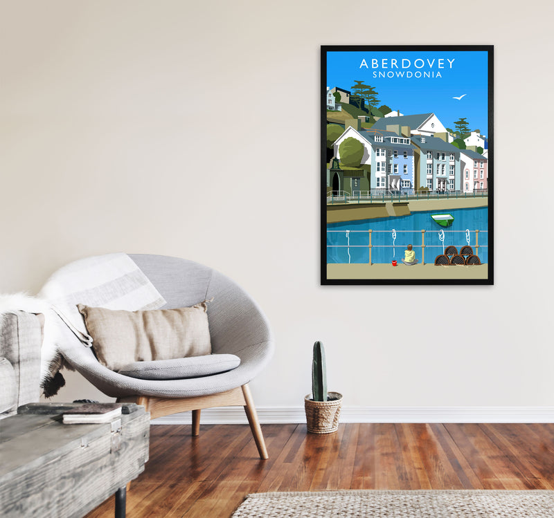 Aberdovey Snowdonia Art Print by Richard O'Neill A1 White Frame