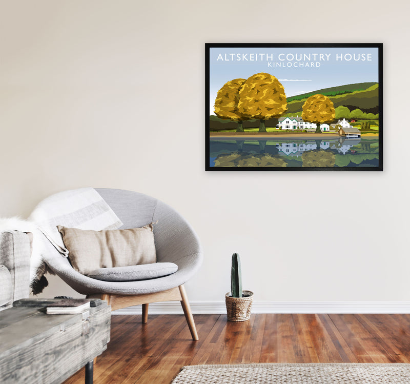 Altskeith Country House (Landscape) by Richard O'Neill A1 White Frame