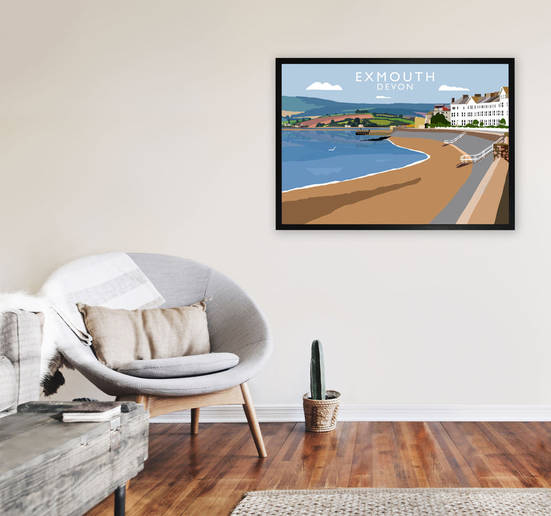 Exmouth Devon Art Print by Richard O'Neill A1 White Frame