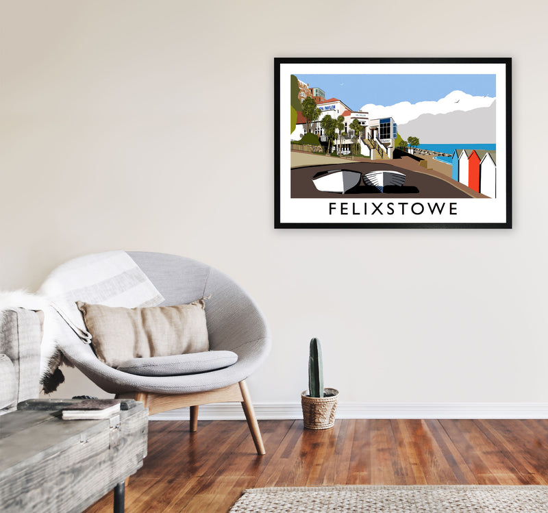 Felixstowe Framed Digital Art Print by Richard O'Neill A1 White Frame