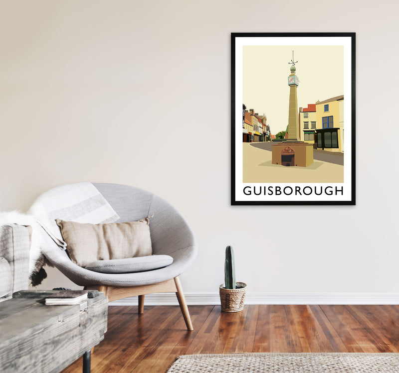 Guisborough Portrait by Richard O'Neill A1 White Frame