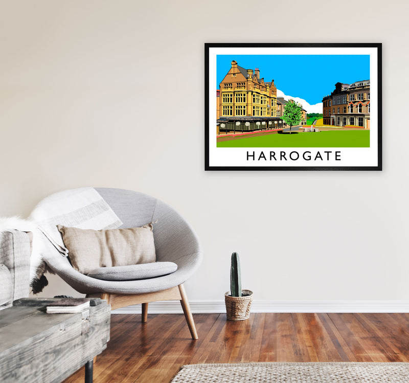 Harrogate Travel Art Print by Richard O'Neill, Framed Wall Art A1 White Frame