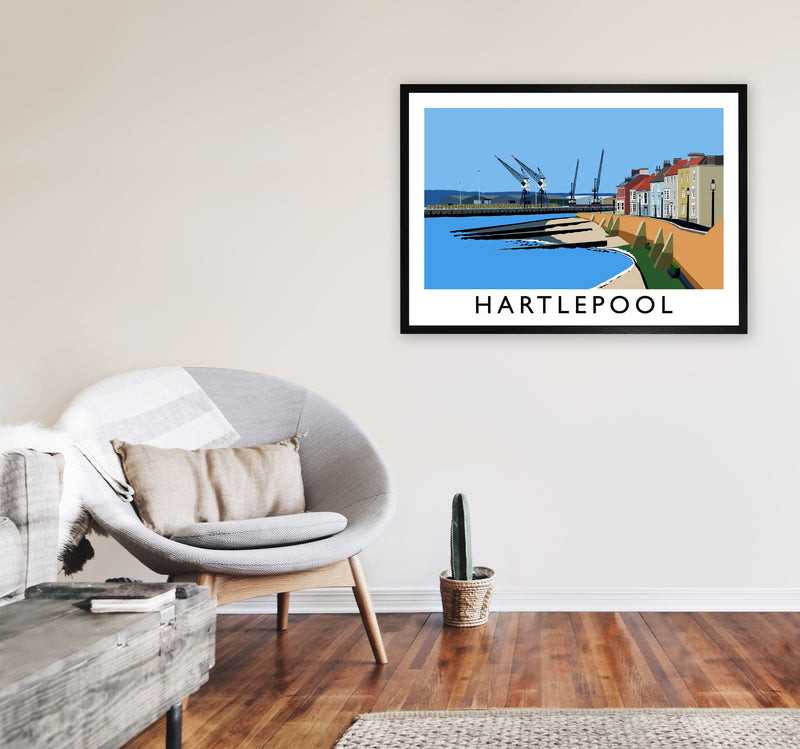 Hartlepool by Richard O'Neill A1 White Frame