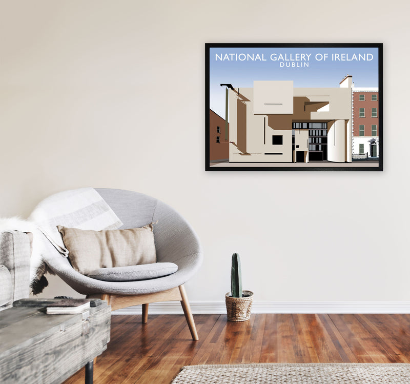 National Gallery of Ireland Travel Art Print by Richard O'Neill A1 White Frame