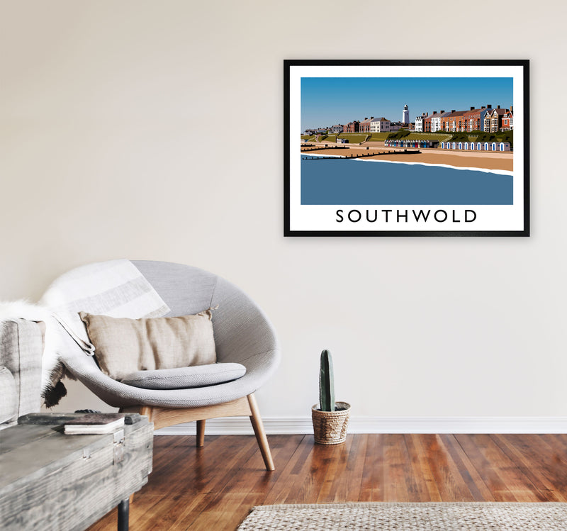 Southwold Framed Digital Art Print by Richard O'Neill A1 White Frame