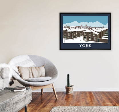 York Travel Art Print by Richard O'Neill, Framed Wall Art A1 White Frame
