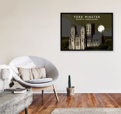 York Minster Framed Digital Art Print by Richard O'Neill A1 White Frame