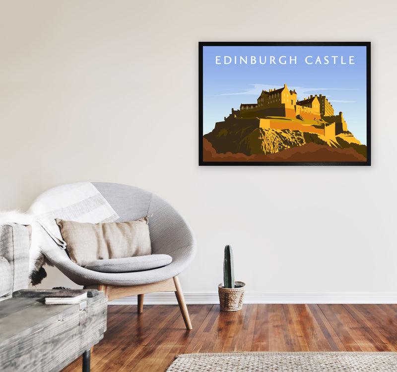 Edinburgh Castle Art Print by Richard O'Neill A1 White Frame