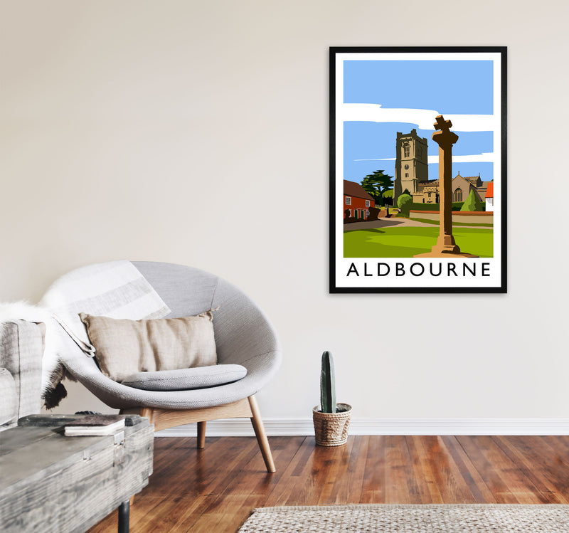 Aldbourne portrait by Richard O'Neill A1 White Frame