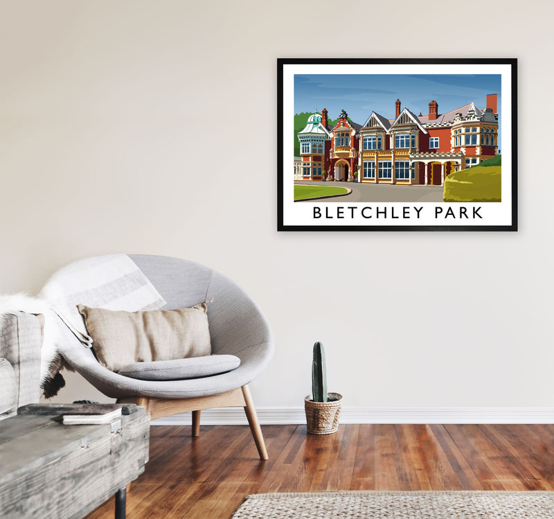 Bletchley Park by Richard O'Neill A1 White Frame