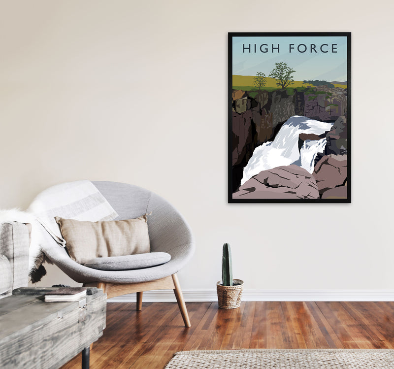 High Force 2 portrait by Richard O'Neill A1 White Frame