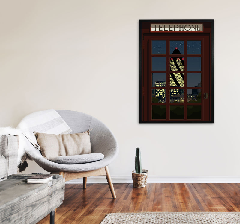 London Telephone Box 13 by Richard O'Neill A1 White Frame