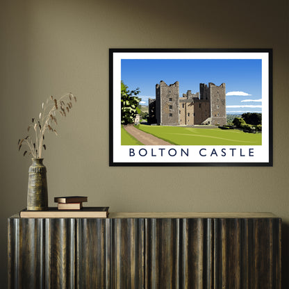 Bolton Castle 2 by Richard O'Neill A1 Black Frame
