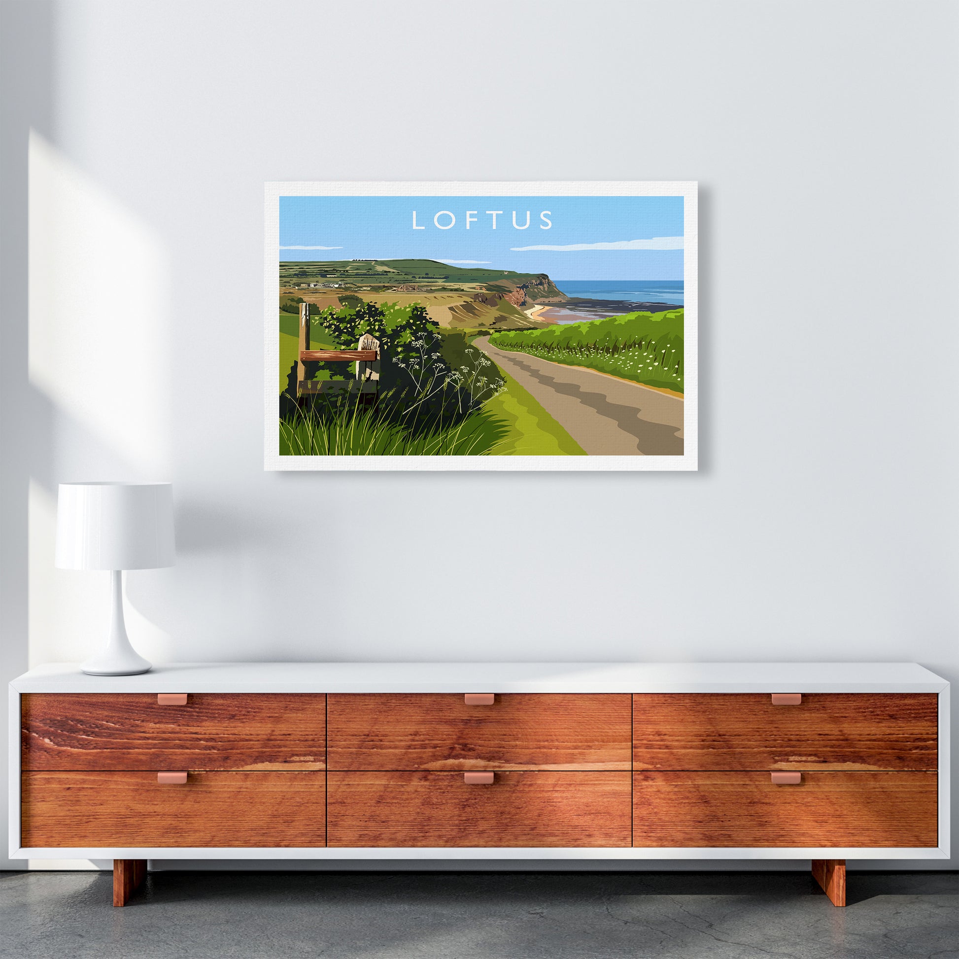 Loftus Travel Art Print by Richard O'Neill A1 Canvas