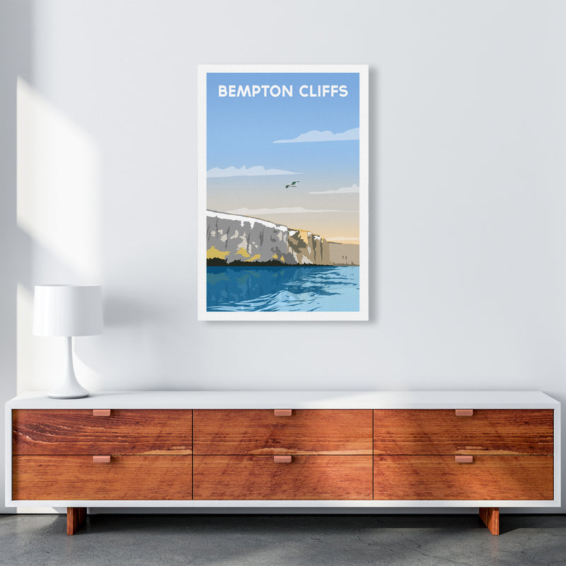 Bempton Cliffs portrait Travel Art Print by Richard O'Neill A1 Canvas