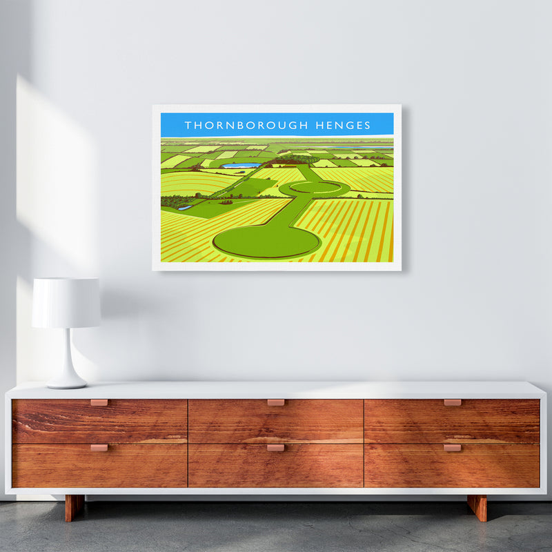 Thornborough Henges Travel Art Print by Richard O'Neill A1 Canvas
