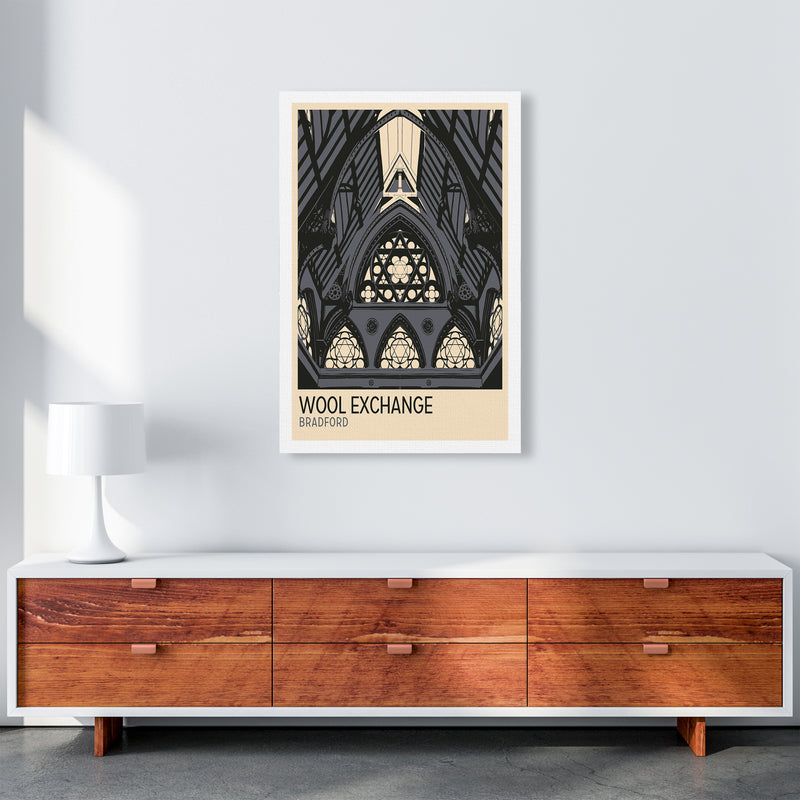 Wool Exchange, Bradford Travel Art Print by Richard O'Neill A1 Canvas