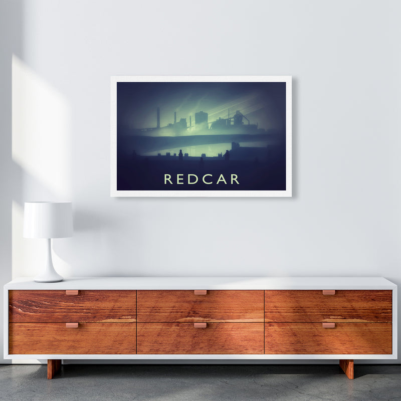 Redcar (night) Travel Art Print by Richard O'Neill A1 Canvas