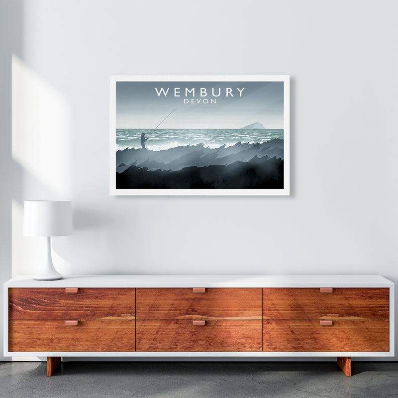 Wembury Travel Art Print by Richard O'Neill A1 Canvas