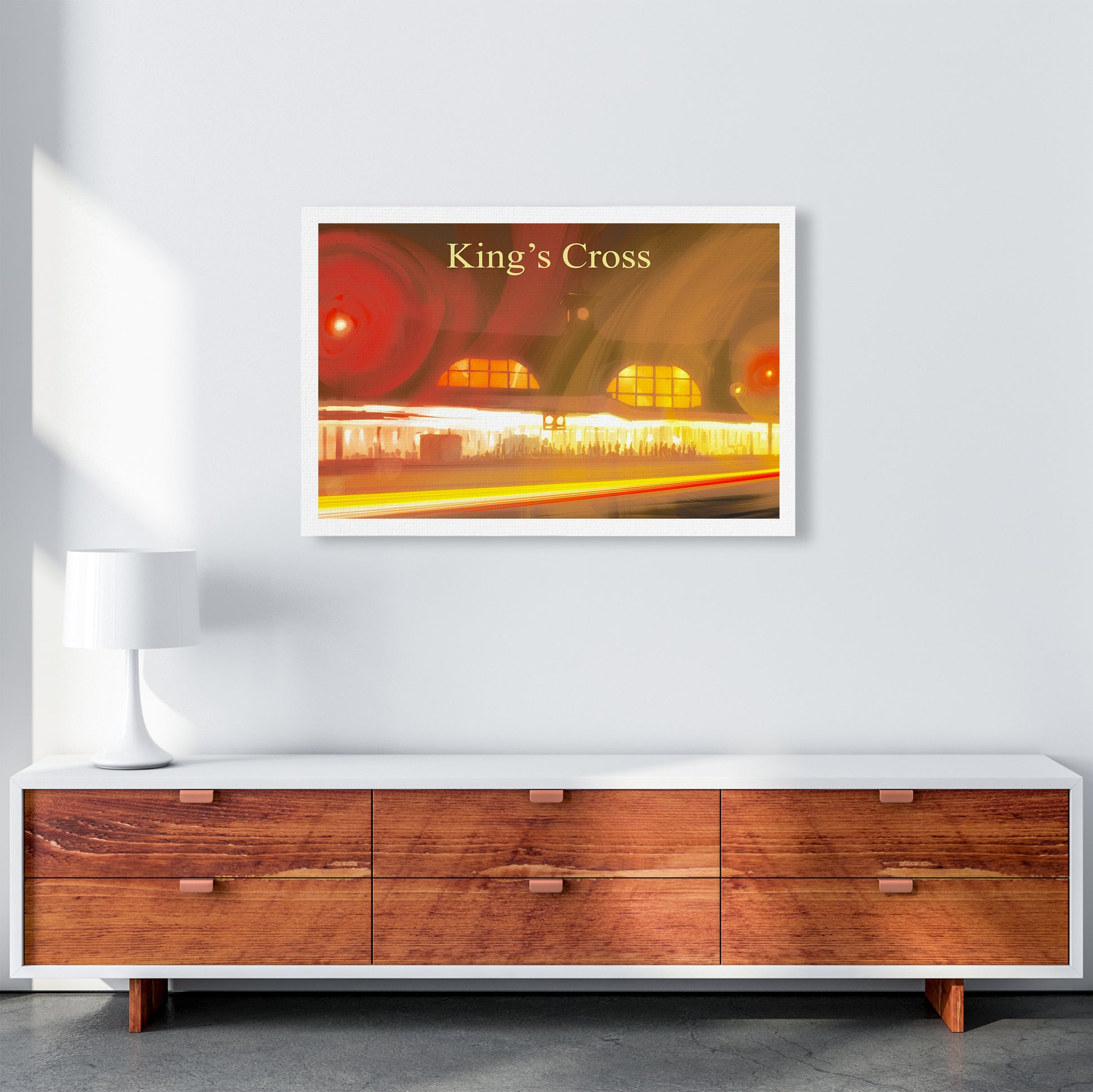 King's Cross Travel Art Print by Richard O'Neill A1 Canvas