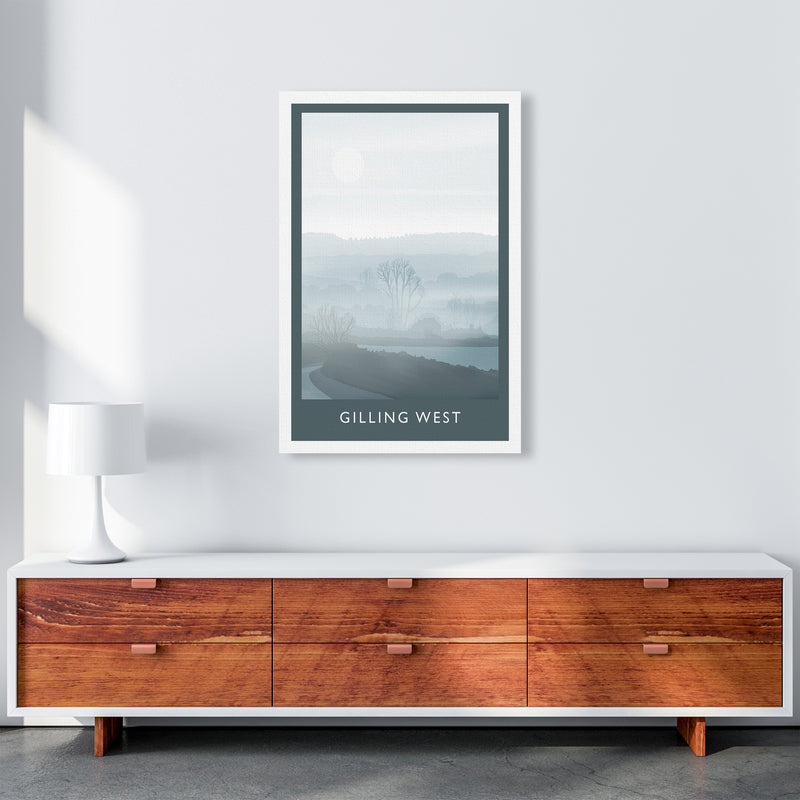 Gilling West (Winter) Portrait Travel Art Print by Richard O'Neill A1 Canvas