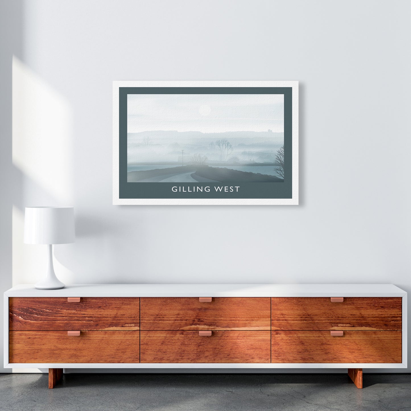Gilling West (Winter) Travel Art Print by Richard O'Neill A1 Canvas