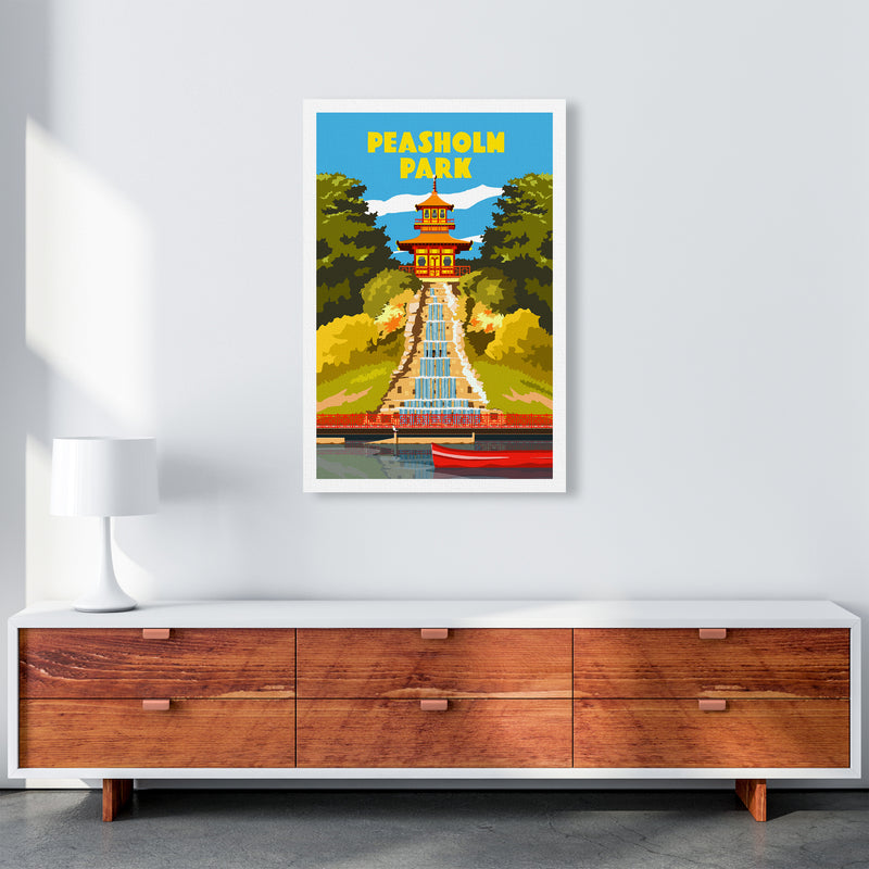 Peasholm Park Travel Art Print by Richard O'Neill A1 Canvas