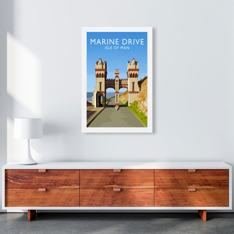 Marine Drive portrait Travel Art Print by Richard O'Neill A1 Canvas