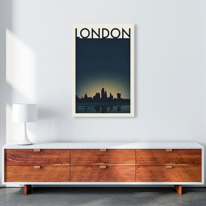 London 4 (Night) Travel Art Print by Richard O'Neill A1 Canvas