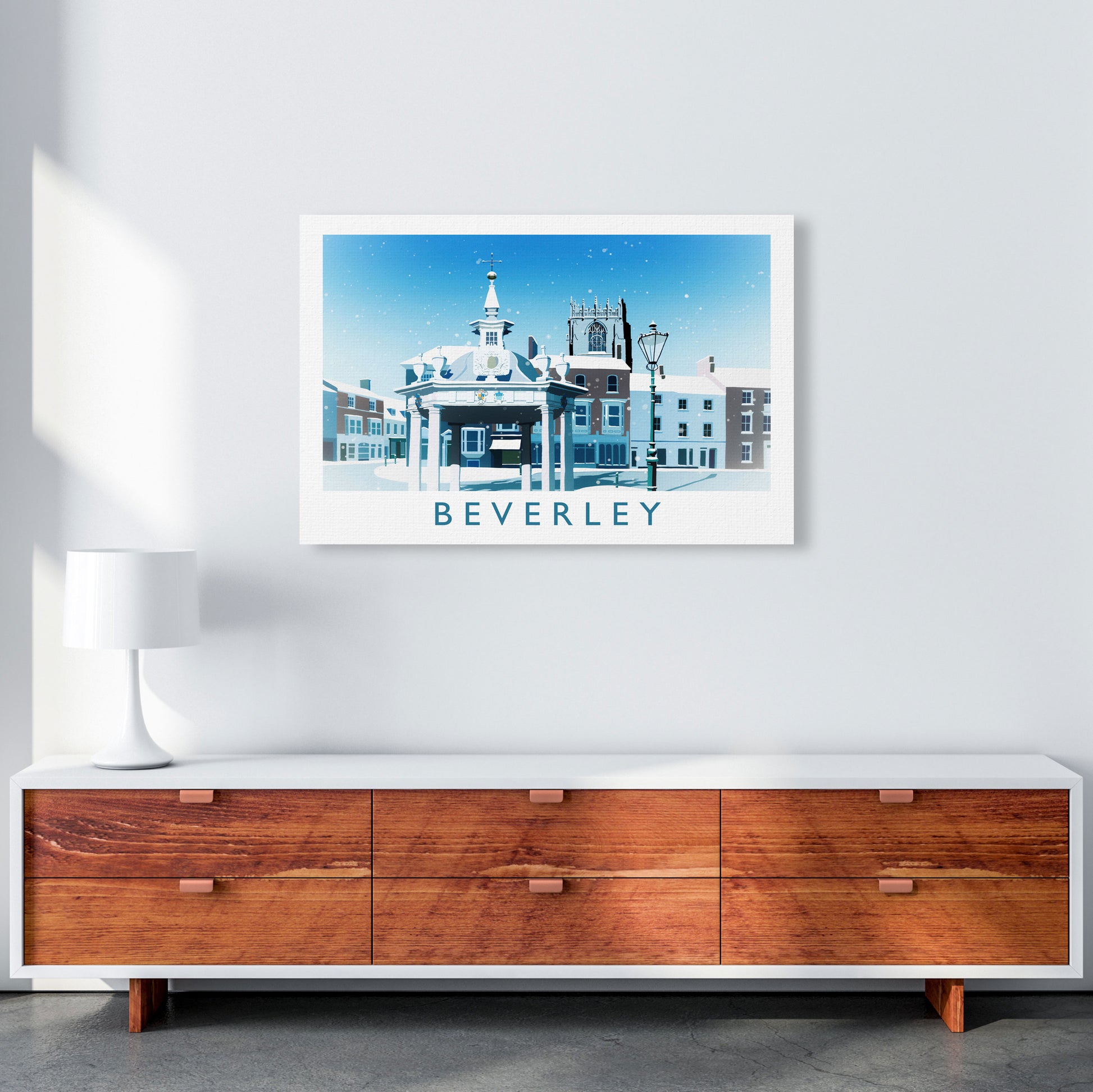 Beverley (Snow) 2 Travel Art Print by Richard O'Neill A1 Canvas