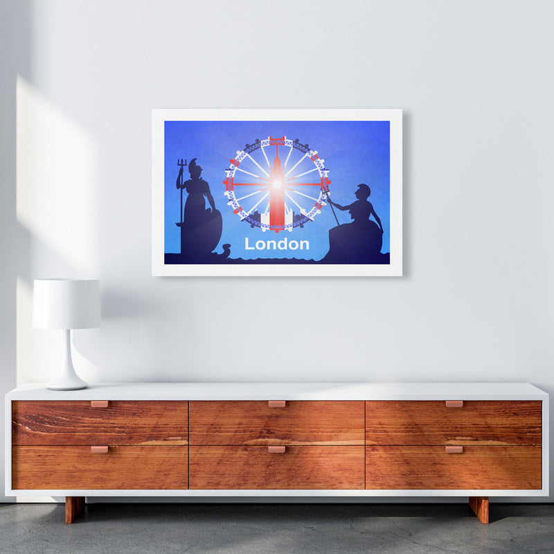 London (Britannia) Travel Art Print by Richard O'Neill A1 Canvas
