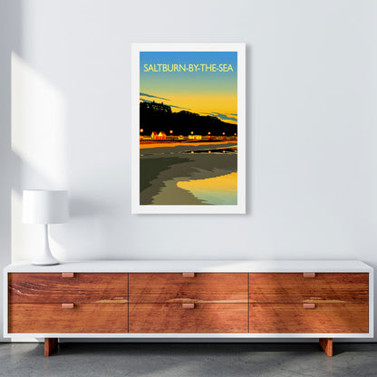 Saltburn-By-The-Sea 3 Portrait Travel Art Print by Richard O'Neill A1 Canvas