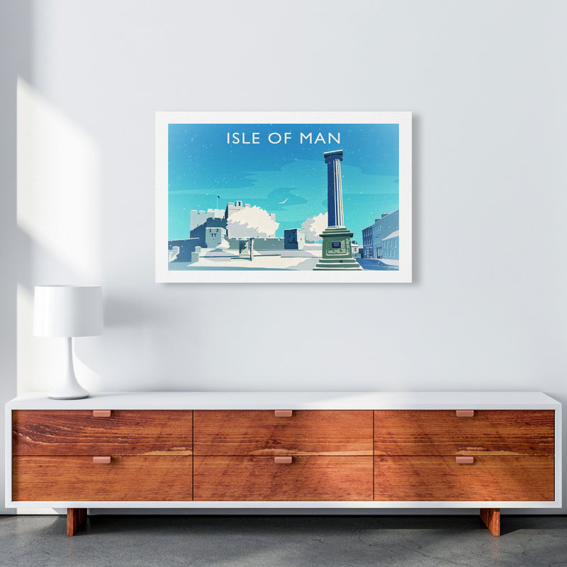 Isle Of Man (Snow) Travel Art Print by Richard O'Neill A1 Canvas