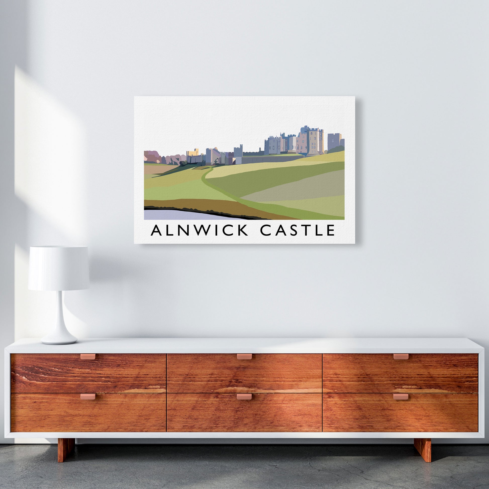 Alnwick Castle Framed Digital Art Print by Richard O'Neill A1 Canvas