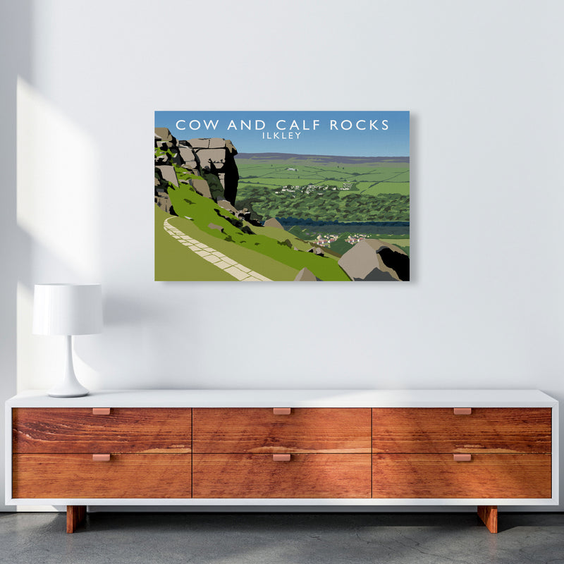 Cow and Calf Rocks Ilkley Framed Digital Art Print by Richard O'Neill A1 Canvas