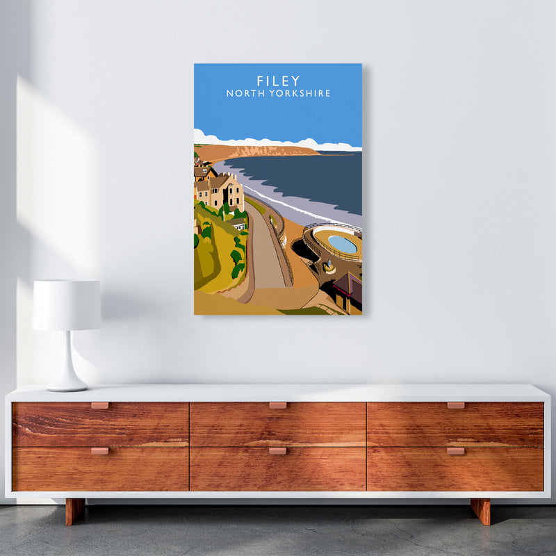 Filey North Yorkshire Framed Digital Art Print by Richard O'Neill A1 Canvas