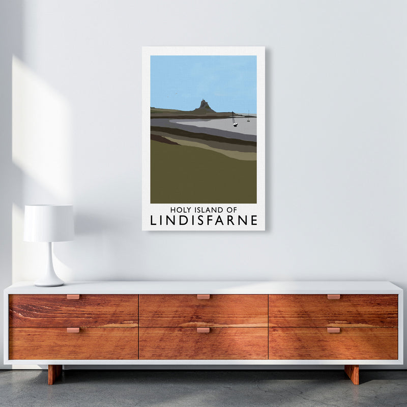 Holy Island of Lindisfarne Framed Digital Art Print by Richard O'Neill A1 Canvas