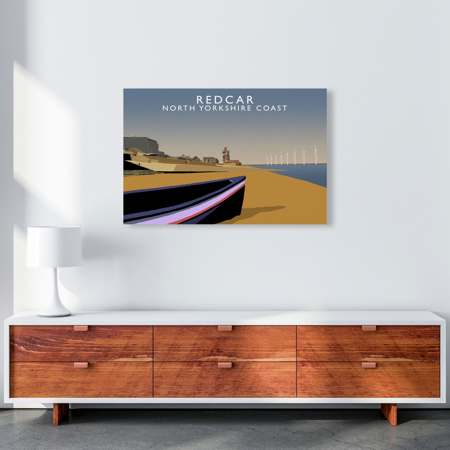Redcar North Yorkshire Coast Art Print by Richard O'Neill A1 Canvas