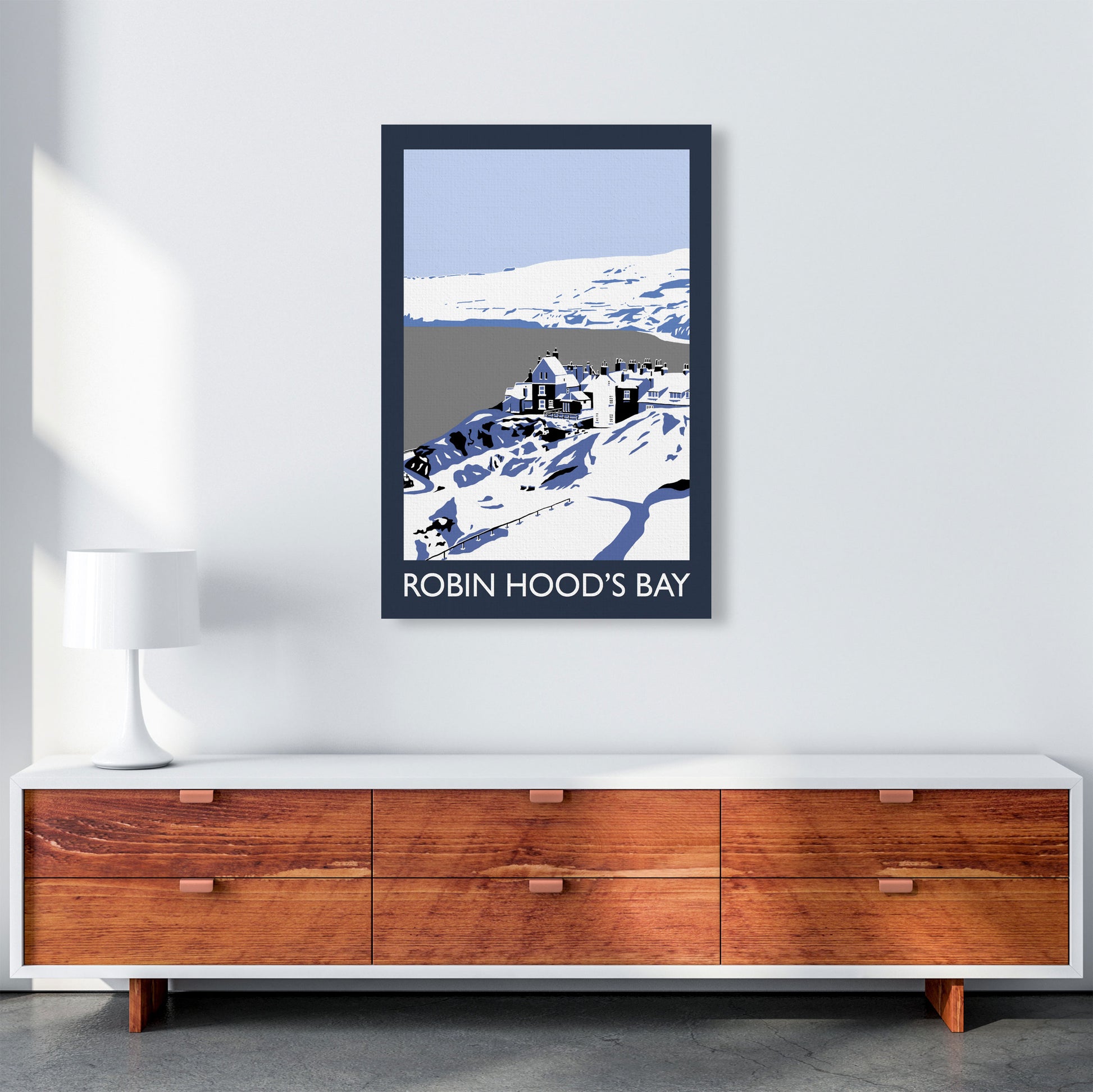 Robin Hood's Bay Art Print by Richard O'Neill A1 Canvas
