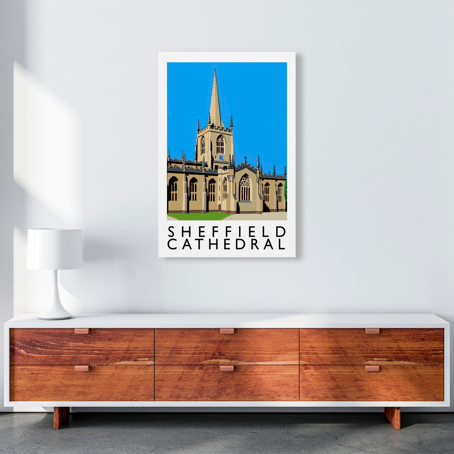Sheffield Cathedral Art Print by Richard O'Neill A1 Canvas