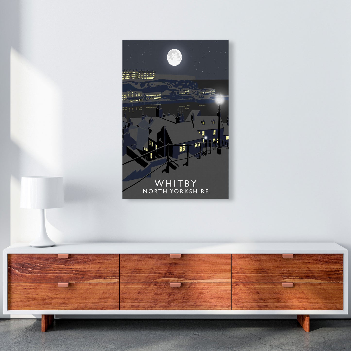Whitby by Richard O'Neill Yorkshire Art Print, Vintage Travel Poster A1 Canvas