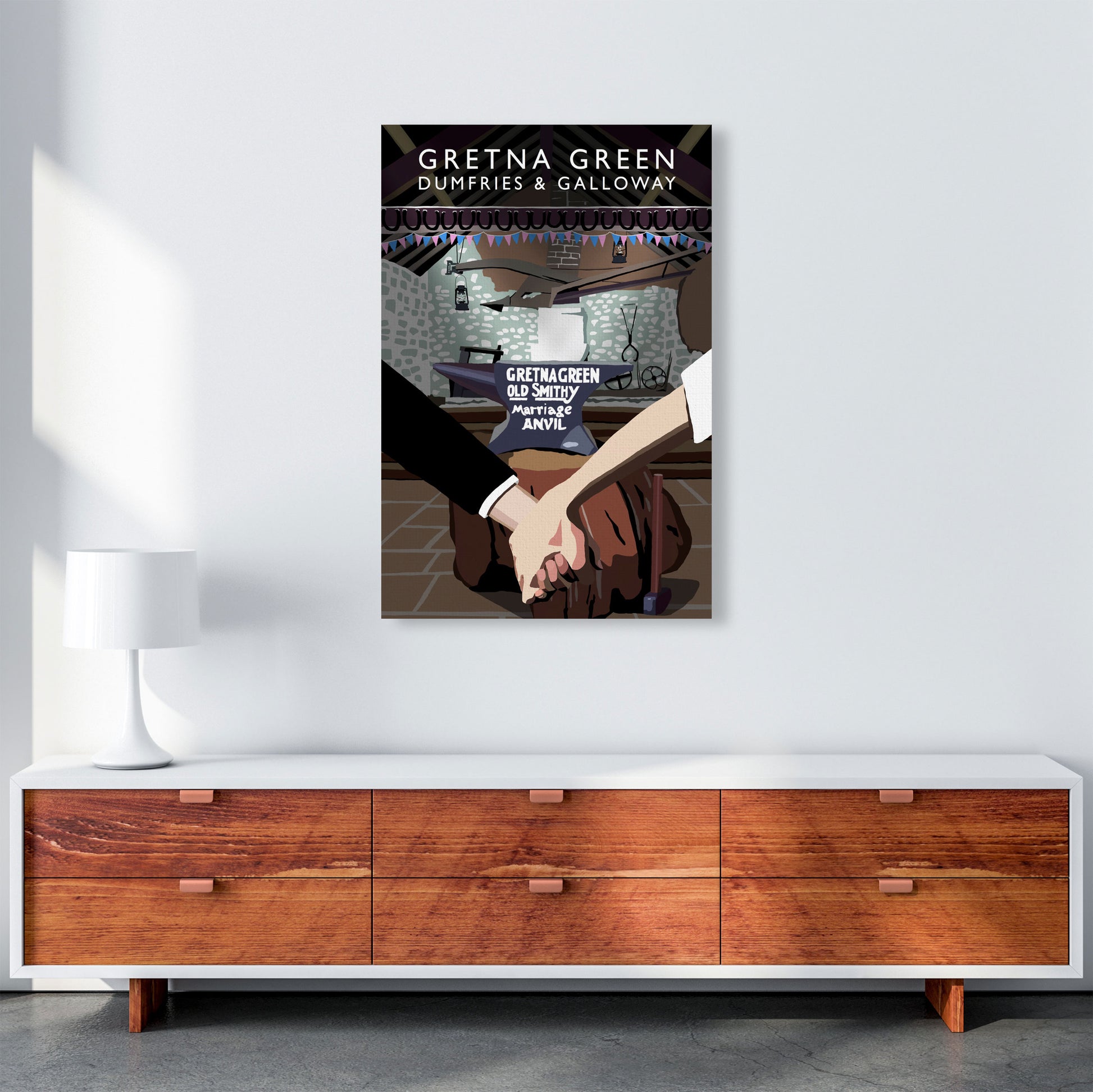 Gretna Green Dumfries & Galloway Art Print by Richard O'Neill A1 Canvas
