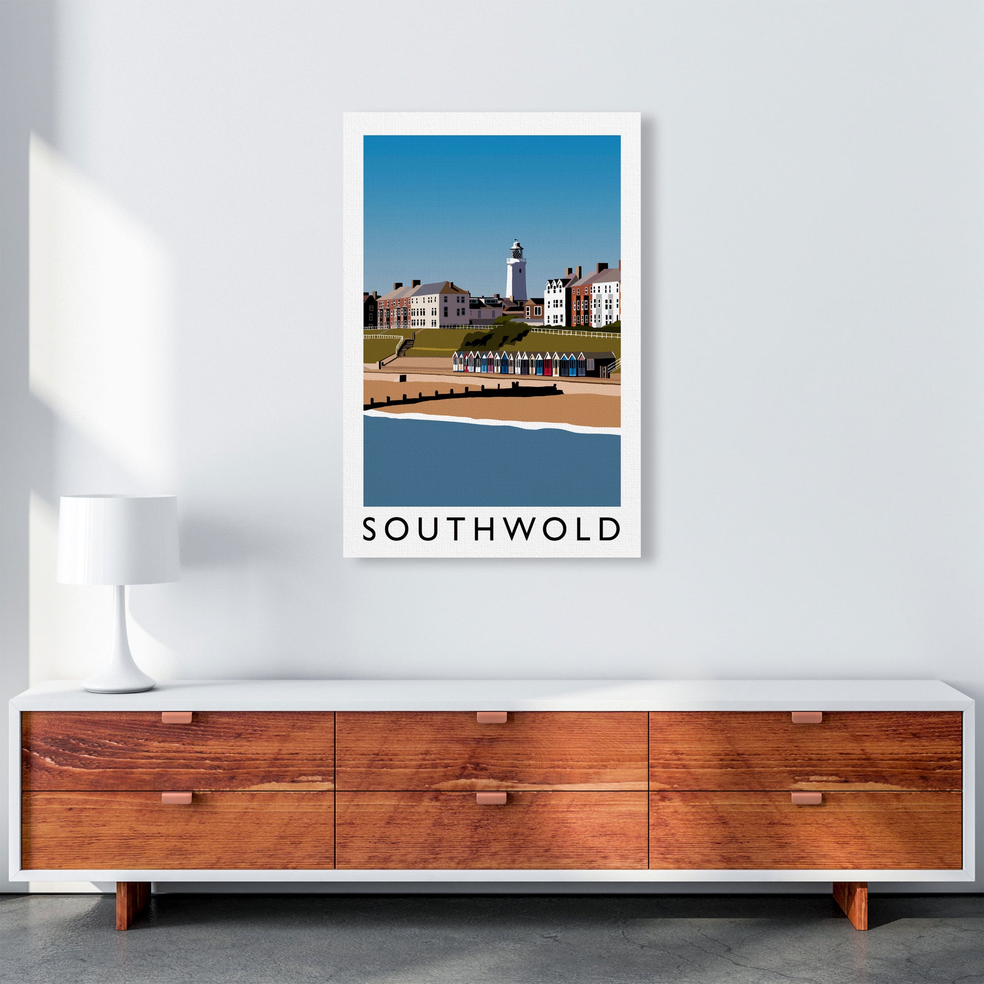 Southwold Framed Digital Art Print by Richard O'Neill A1 Canvas