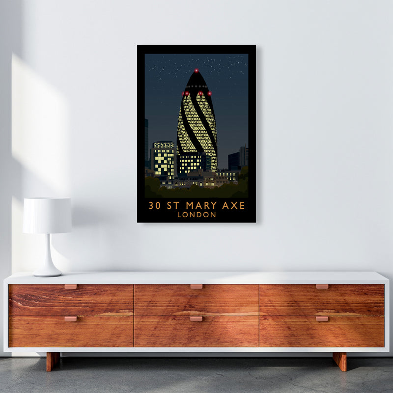 30 St Mary Axe London Travel Art Print by Richard O'Neill A1 Canvas