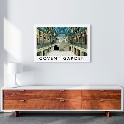 Covent Garden London Vintage Travel Art Poster by Richard O'Neill, Framed Wall Art Print, Cityscape, Landscape Art Gifts A1 Canvas