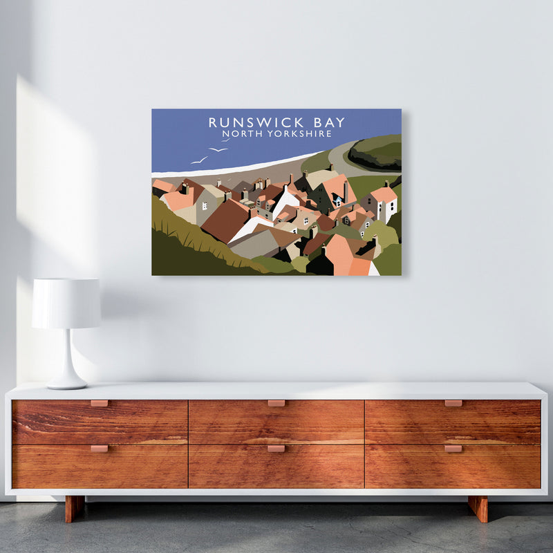 Runswick Bay North Yorkshire Art Print by Richard O'Neill A1 Canvas