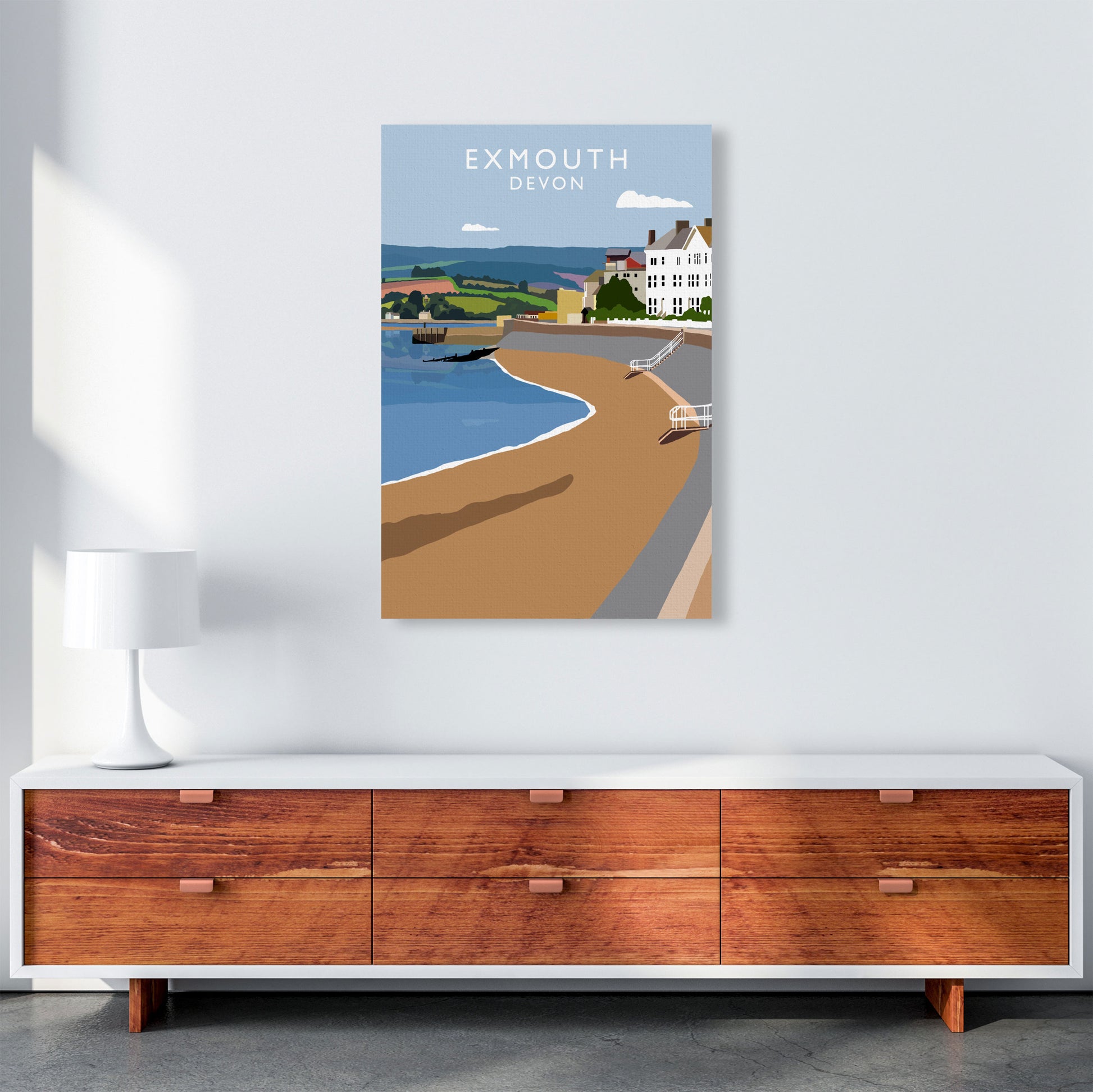 Exmouth Devon Art Print by Richard O'Neill A1 Canvas