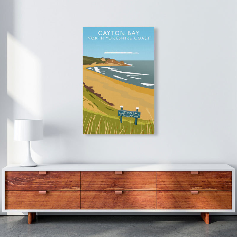 Cayton Bay North Yorkshire Coast Framed Digital Art Print by Richard O'Neill A1 Canvas