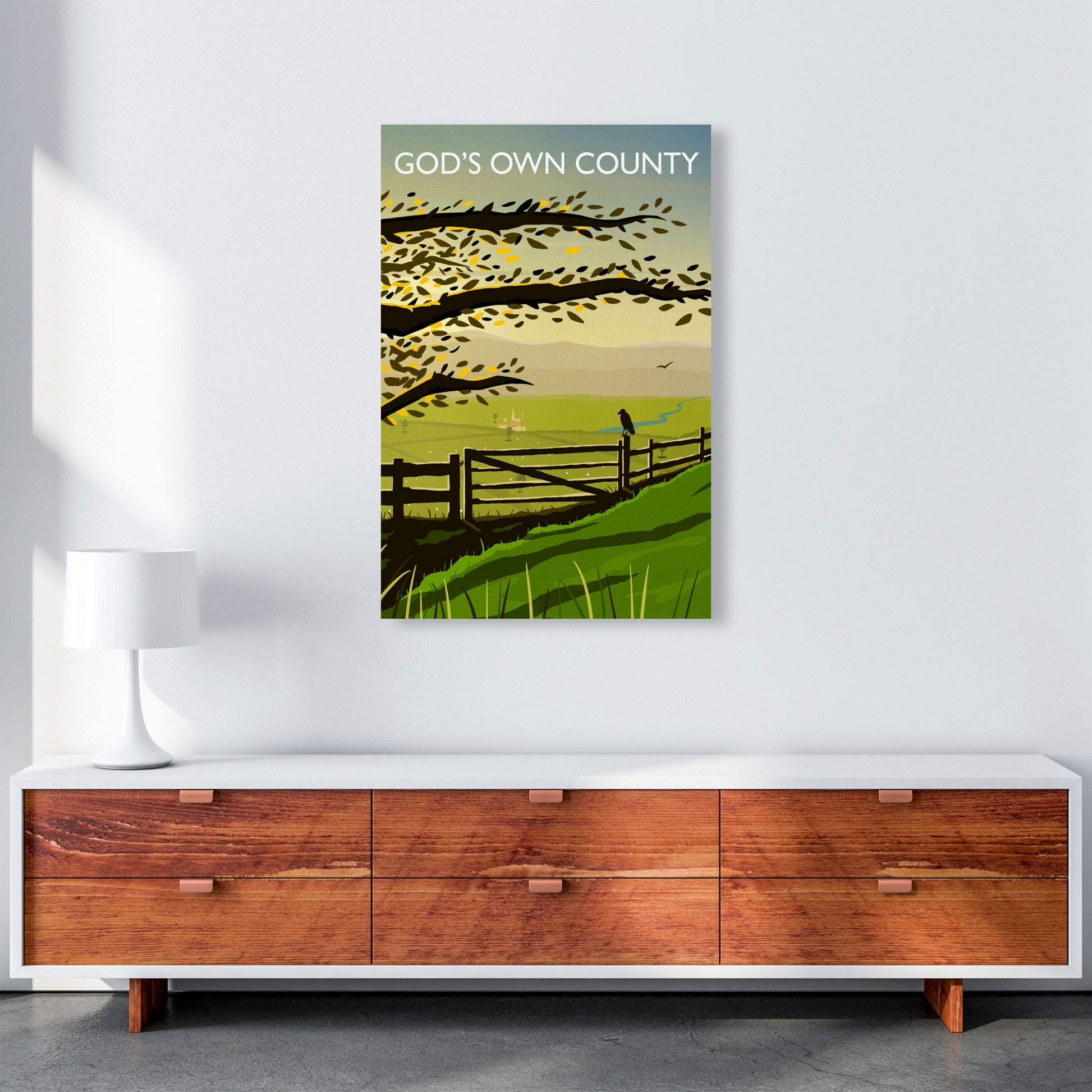 God's Own County Art Print by Richard O'Neill A1 Canvas